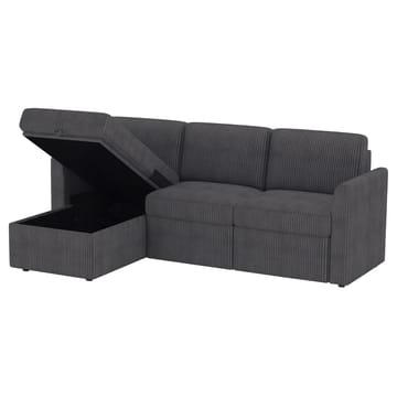 Nordhus 3-sits Soffa med vändbar divan och förvaring i manchester - Antracit - Möbler - Soffa - Hörnsoffa - Hörnsoffa med divan