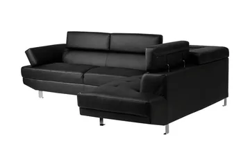 Norrea Hörnsoffa 261 cm - Svart - Möbler - Soffa - Divansoffor & schäslongsoffa