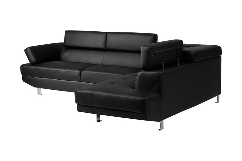 Norrea Hörnsoffa 261 cm - Svart - Möbler - Soffa - Divansoffor & schäslongsoffa