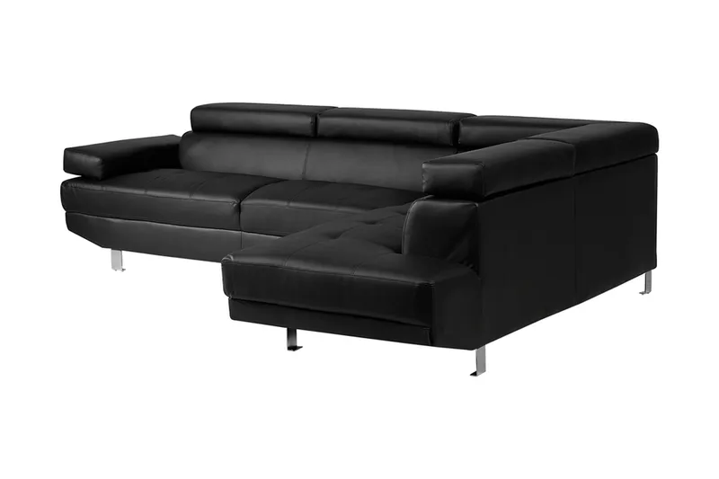 Norrea Hörnsoffa 261 cm - Svart - Möbler - Soffa - Divansoffor & schäslongsoffa