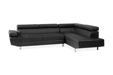 Norrea Hörnsoffa 261 cm - Svart - Möbler - Soffa - Divansoffor & schäslongsoffa