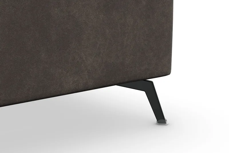 Ocean Lyx 5-sits Vändbar L-formad Hörnsoffa i Konstläder - Mörkgrå - Möbler - Soffa - Hörnsoffa