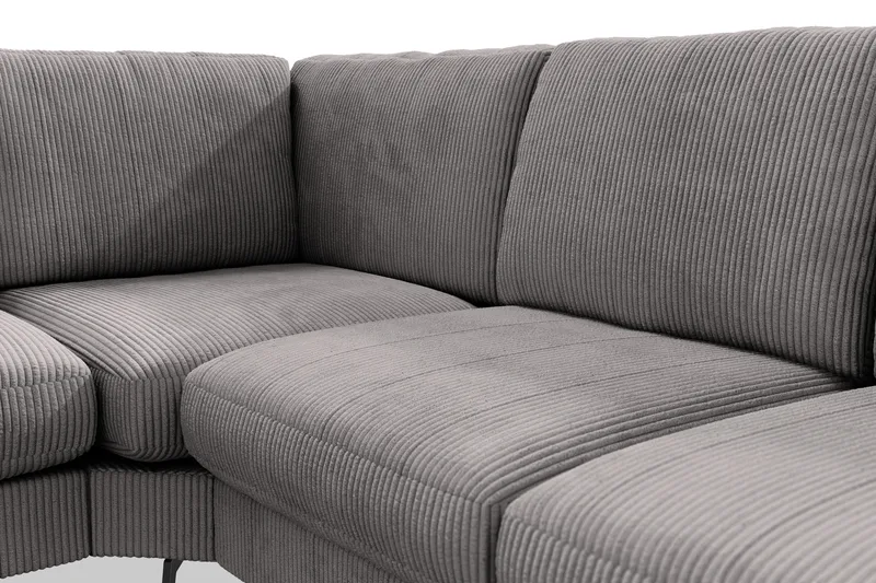 Ocean Lyx 5-sits Vändbar L-formad Hörnsoffa i Manchester - Mörkgrå - Möbler - Soffa - Hörnsoffa