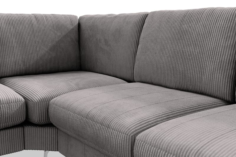 Ocean Lyx 5-sits Vändbar L-formad Hörnsoffa i Manchester - Mörkgrå - Möbler - Soffa - Hörnsoffa