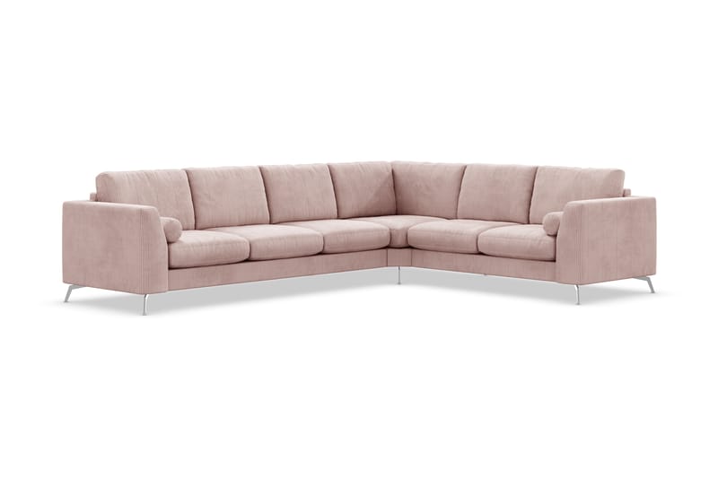 Ocean Lyx 5-sits Vändbar L-formad Hörnsoffa i Manchester - Rosa - Möbler - Soffa - Hörnsoffa