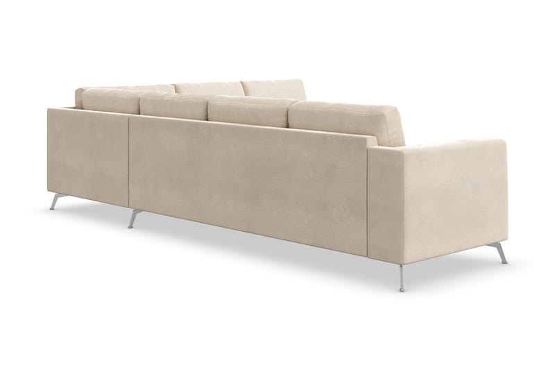 Ocean Lyx 5-sits Vändbar L-formad Hörnsoffa i Sammet - Beige - Möbler - Soffa - Hörnsoffa
