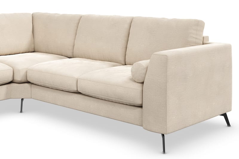 Ocean Lyx 5-sits Vändbar L-formad Hörnsoffa i Sammet - Beige - Möbler - Soffa - Hörnsoffa