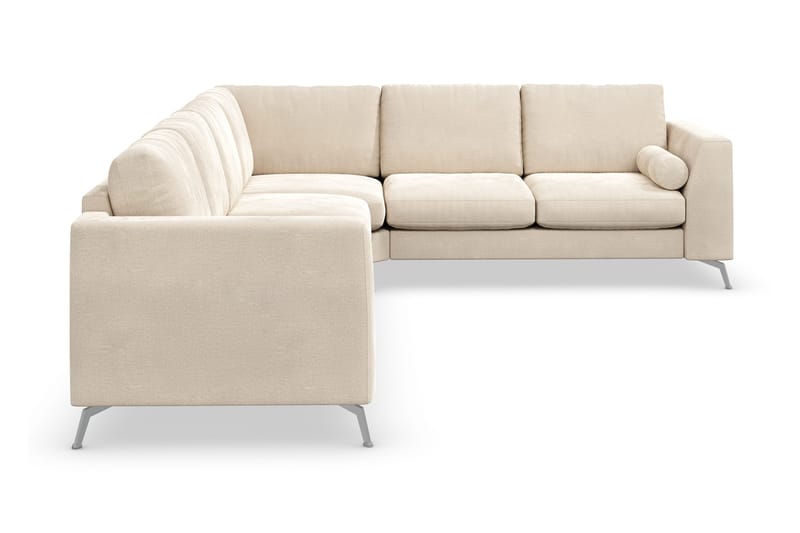 Ocean Lyx 5-sits Vändbar L-formad Hörnsoffa i Sammet - Beige - Möbler - Soffa - Hörnsoffa