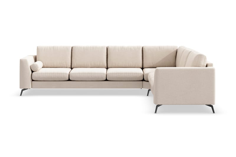 Ocean Lyx 5-sits Vändbar L-formad Hörnsoffa i Tyg, Beige