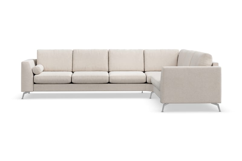 Ocean Lyx 5-sits Vändbar L-formad Hörnsoffa i Tyg - Beige - Möbler - Soffa - Hörnsoffa
