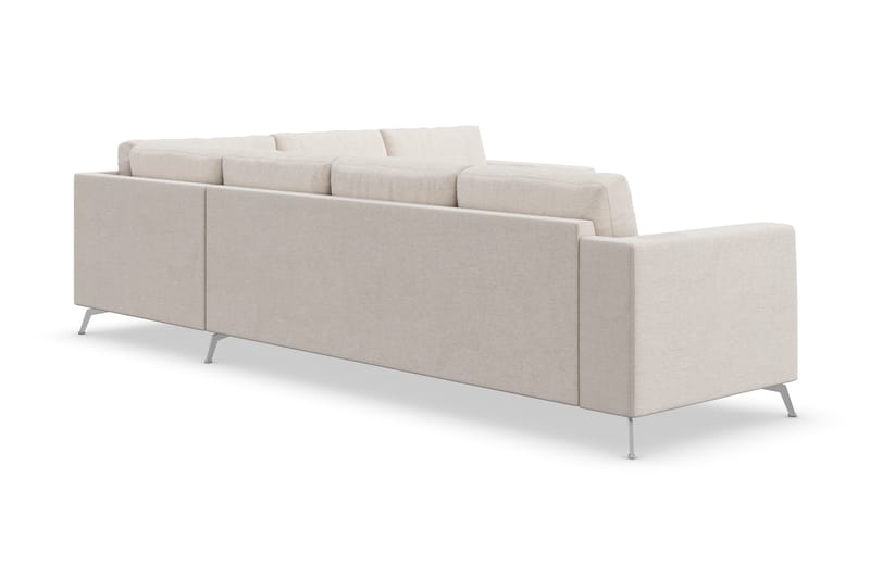 Ocean Lyx 5-sits Vändbar L-formad Hörnsoffa i Tyg - Beige - Möbler - Soffa - Hörnsoffa