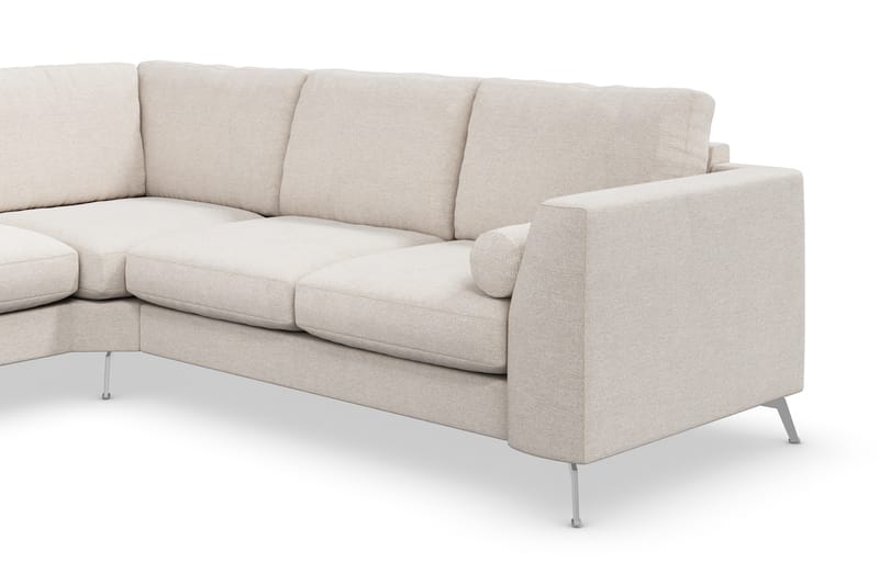 Ocean Lyx 5-sits Vändbar L-formad Hörnsoffa i Tyg - Beige - Möbler - Soffa - Hörnsoffa