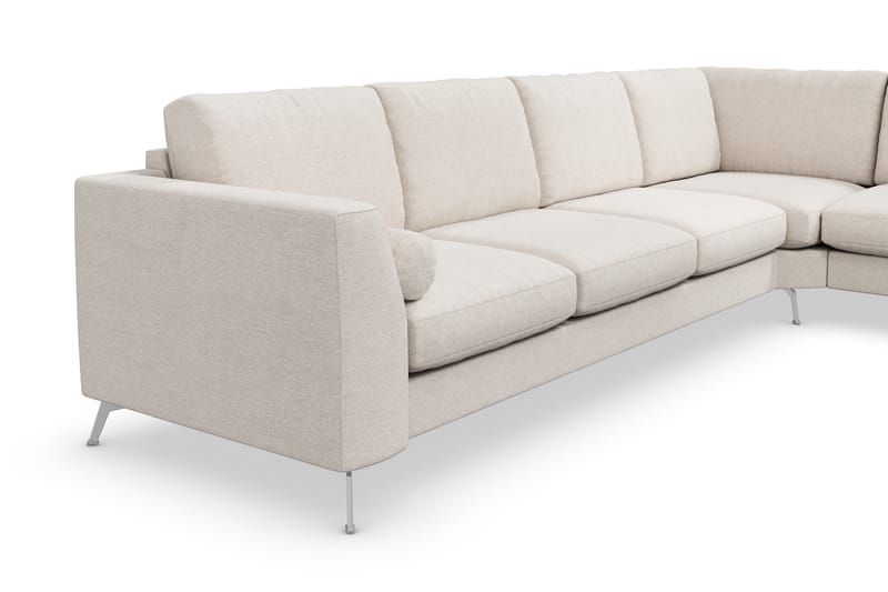 Ocean Lyx 5-sits Vändbar L-formad Hörnsoffa i Tyg - Beige - Möbler - Soffa - Hörnsoffa