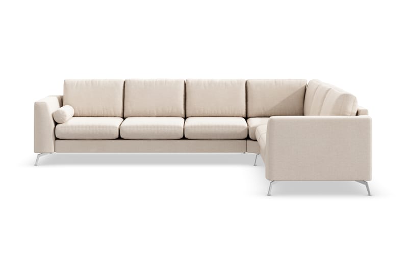 Ocean Lyx 5-sits Vändbar L-formad Hörnsoffa i Tyg - Beige - Möbler - Soffa - Hörnsoffa
