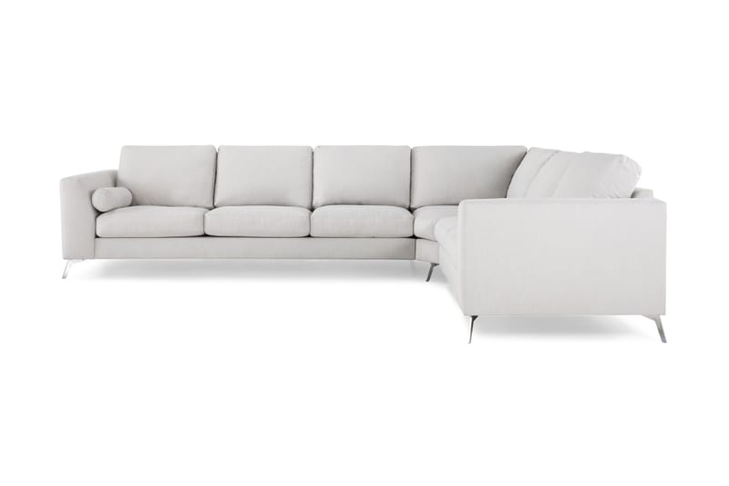 Ocean Lyx 5-sits Vändbar L-formad Hörnsoffa i Tyg - Ljusgrå - Möbler - Soffa - Hörnsoffa