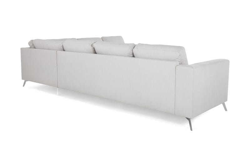 Ocean Lyx 5-sits Vändbar L-formad Hörnsoffa i Tyg - Ljusgrå - Möbler - Soffa - Hörnsoffa