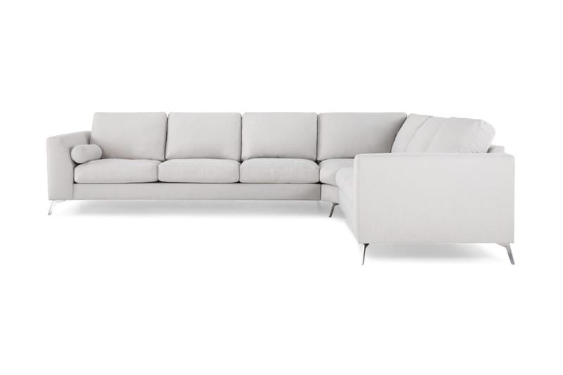 Ocean Lyx 5-sits Vändbar L-formad Hörnsoffa i Tyg - Ljusgrå - Möbler - Soffa - Hörnsoffa