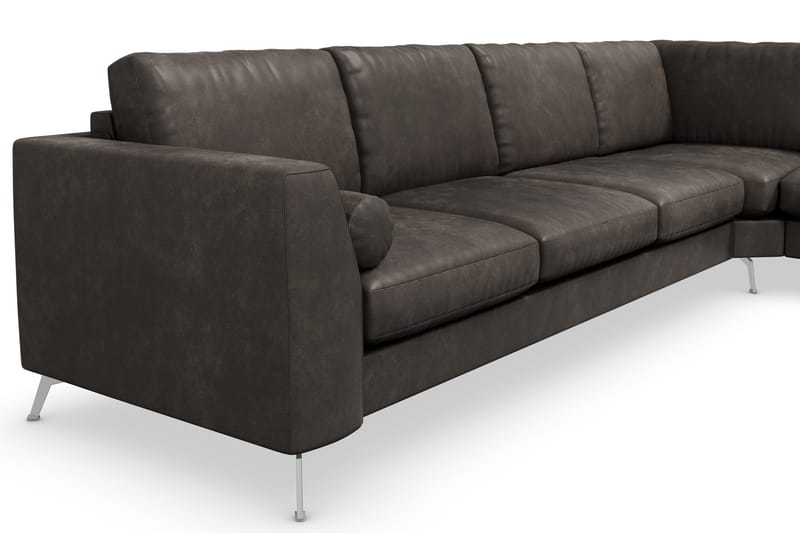Ocean Lyx Hörnsoffa Vändbar - Svart/Läder - Möbler - Soffa - Hörnsoffa