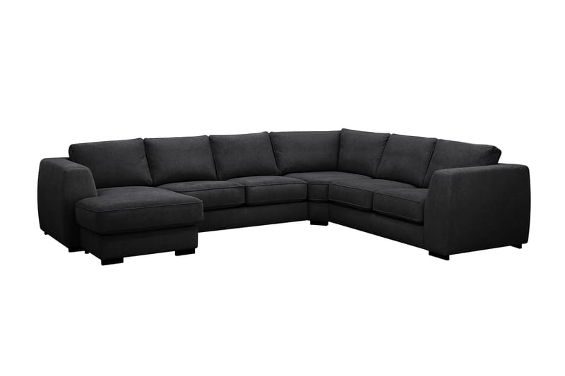 Optus 5-sits Hörnsoffa med divan vändbar - Svart - Möbler - Soffa - Hörnsoffa - Hörnsoffa med divan