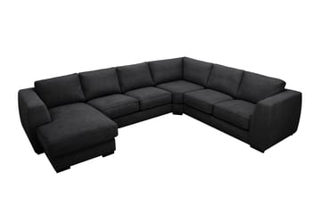 Optus 5-sits Hörnsoffa med divan vändbar - Svart - Möbler - Soffa - Hörnsoffa - Hörnsoffa med divan