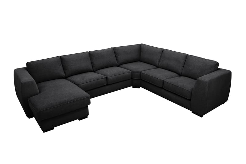Optus 5-sits Hörnsoffa med divan vändbar - Svart - Möbler - Soffa - Hörnsoffa - Hörnsoffa med divan