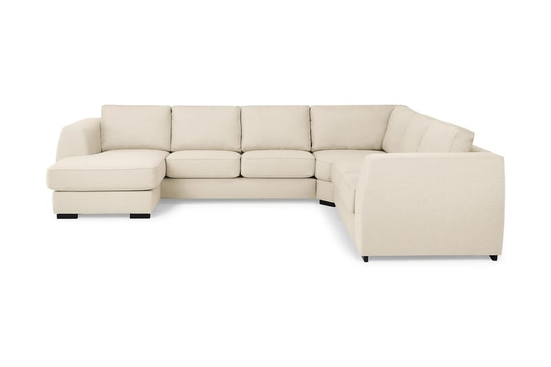 Optus 5-sits Vändbar U-formad Hörnsoffa med divan i Tyg - Beige - Möbler - Soffa - Hörnsoffa - Hörnsoffa med divan