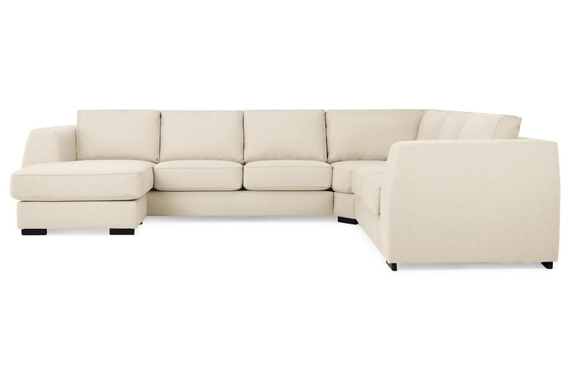 Optus 5-sits Vändbar U-formad Hörnsoffa med divan i Tyg - Beige - Möbler - Soffa - Hörnsoffa - Hörnsoffa med divan