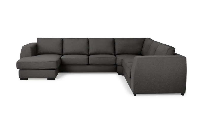 Optus 5-sits Vändbar U-formad Hörnsoffa med divan i Tyg - Mörkgrå - Möbler - Soffa - Hörnsoffa - Hörnsoffa med divan