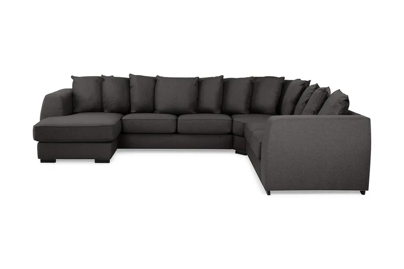Optus 5-sits Vändbar U-formad Hörnsoffa med divan i Tyg - Mörkgrå - Möbler - Soffa - Hörnsoffa - Hörnsoffa med divan
