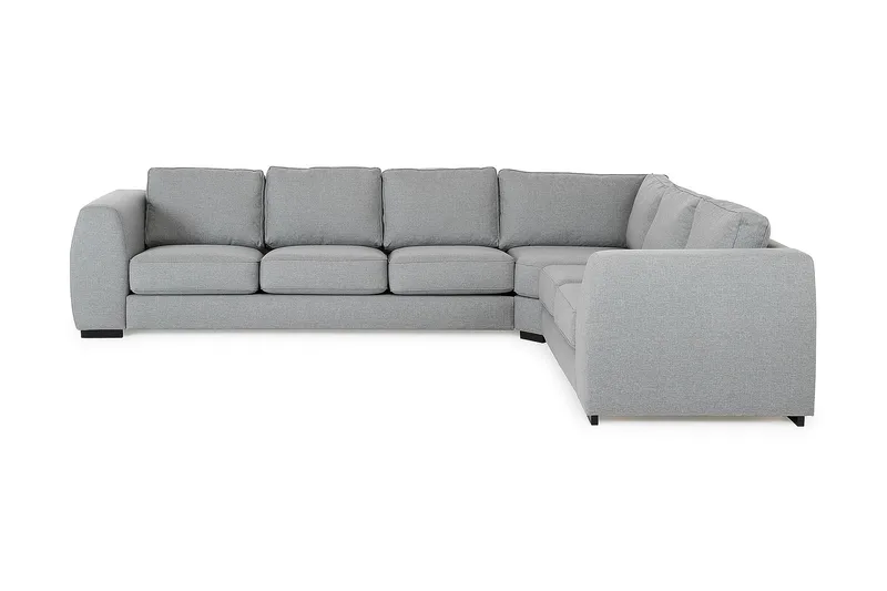 Optus 5-sits Vänstervänd L-formad Hörnsoffa i Tyg - Ljusgrå - Möbler - Soffa - Hörnsoffa