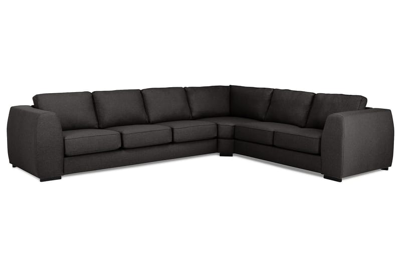Optus 5-sits Vänstervänd L-formad Hörnsoffa i Tyg - Mörkgrå - Möbler - Soffa - Hörnsoffa