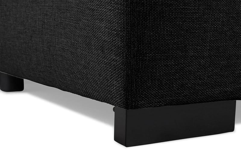 Optus 5-sits Vänstervänd L-formad Hörnsoffa i Tyg - Svart - Möbler - Soffa - Hörnsoffa