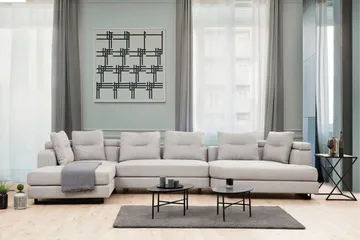 Pavdova Hörnsoffa 4-sits - Ljusgrå - Möbler - Soffa - U-soffa