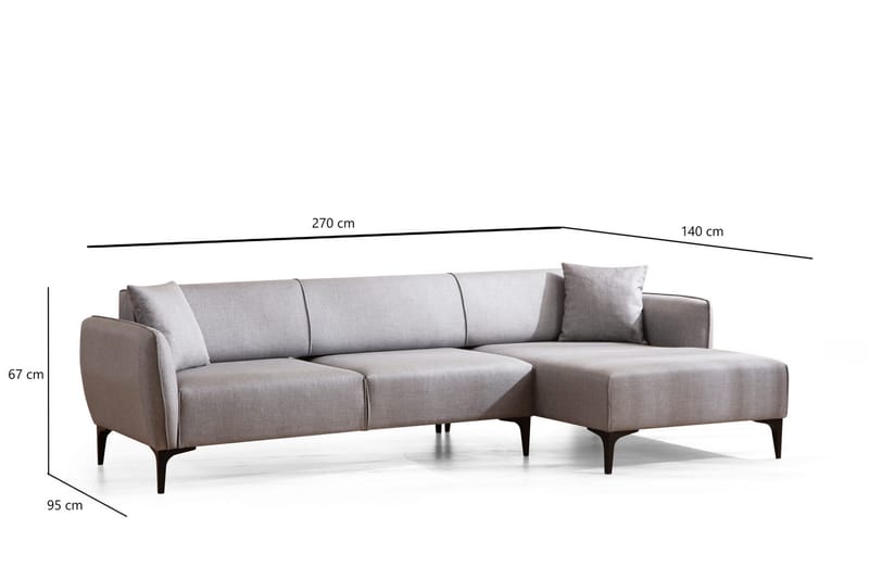 Rossland Divansoffa 3-sits - Grå - Möbler - Soffa - Hörnsoffa
