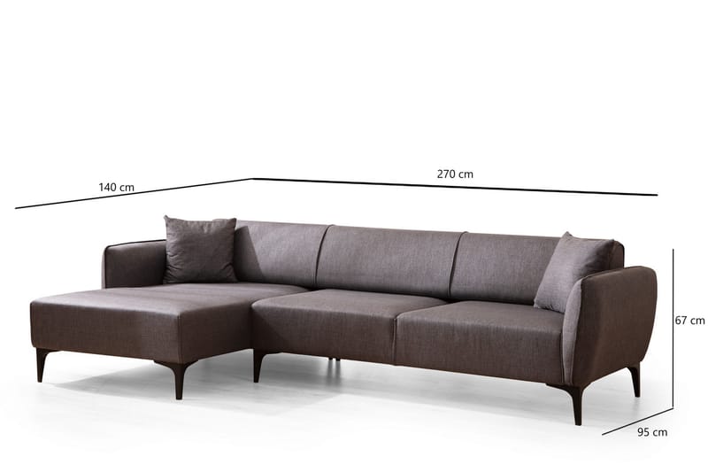Rossland Divansoffa 3-sits - Mörkgrå - Möbler - Soffa - Hörnsoffa