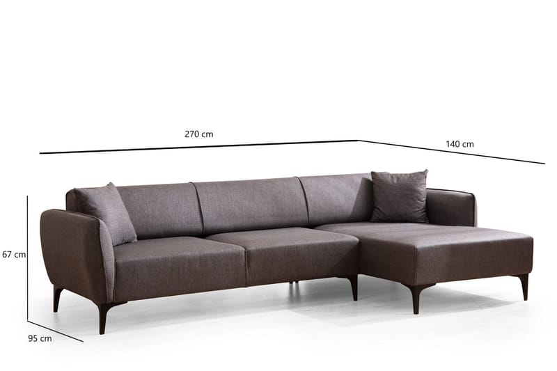 Rossland Divansoffa 3-sits - Mörkgrå - Möbler - Soffa - Hörnsoffa