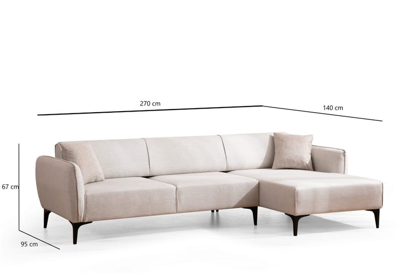 Rossland Divansoffa 3-sits - Vit - Möbler - Soffa - Hörnsoffa