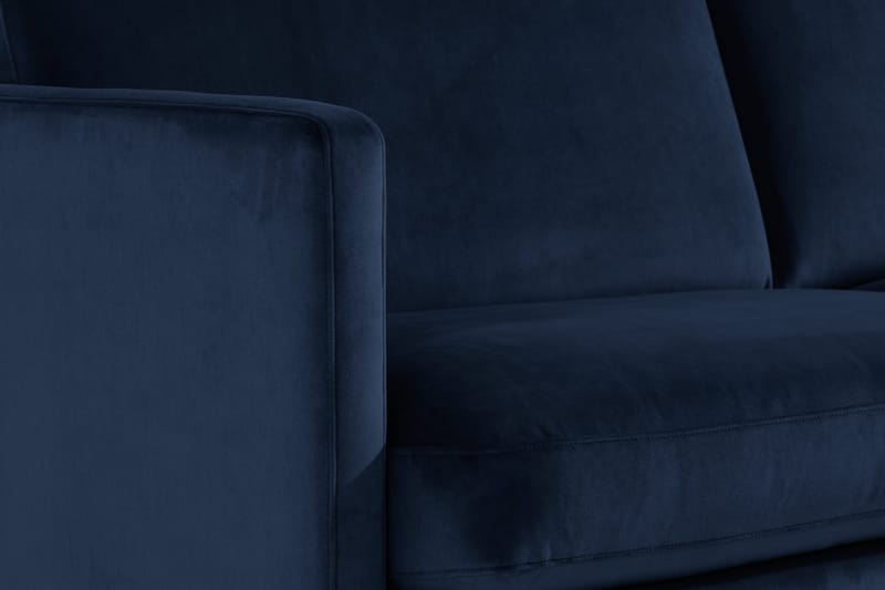 Teodin Hörnsoffa Large Sammet - Blå - Möbler - Soffa - Hörnsoffa