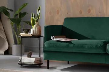 Teodin Hörnsoffa Large Sammet - Grön - Möbler - Soffa - Hörnsoffa