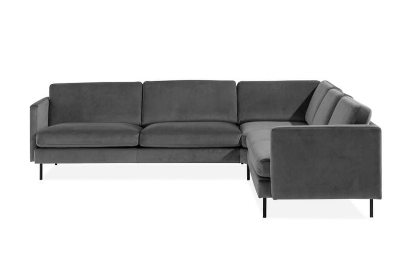 Teodin Hörnsoffa Large Sammet - Ljusgrå - Möbler - Soffa - Hörnsoffa
