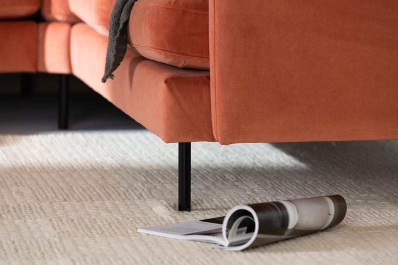 Teodin Hörnsoffa Large Sammet - Rosa - Möbler - Soffa - Hörnsoffa