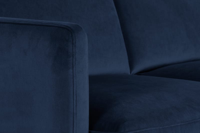Teodin Hörnsoffa med Divan Höger Sammet - Blå - Möbler - Soffa - Hörnsoffa - Hörnsoffa med divan