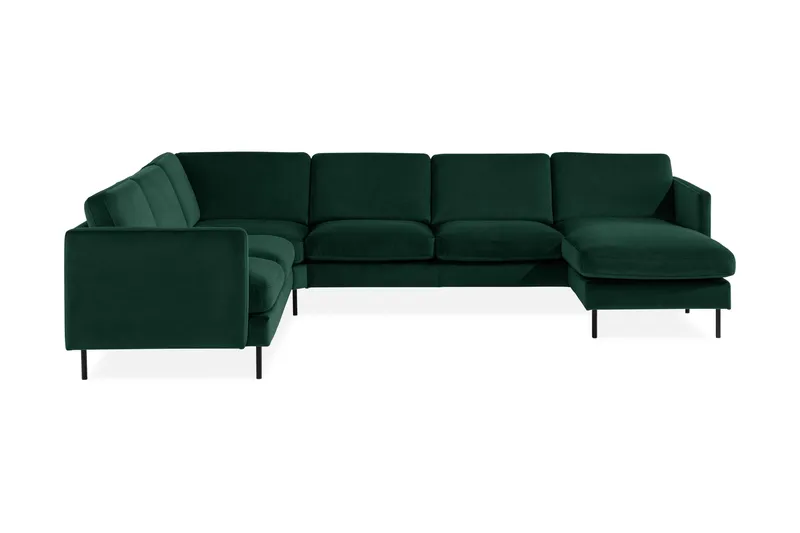 Teodin Hörnsoffa med Divan Höger Sammet, Grön