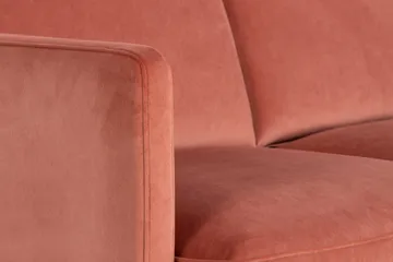 Teodin Hörnsoffa med Divan Höger Sammet - Rosa - Möbler - Soffa - Hörnsoffa - Hörnsoffa med divan