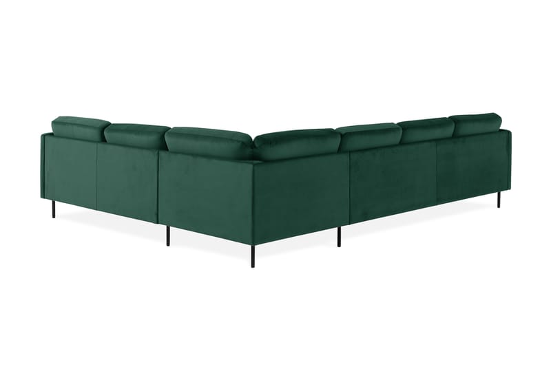 Teodin Hörnsoffa med Divan Vänster Sammet - Grön - Möbler - Soffa - Hörnsoffa - Hörnsoffa med divan