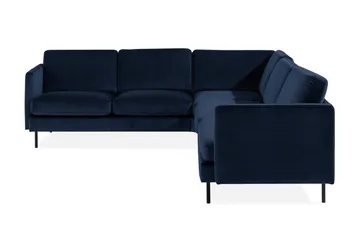 Teodin Hörnsoffa Sammet - Blå - Möbler - Soffa - Hörnsoffa