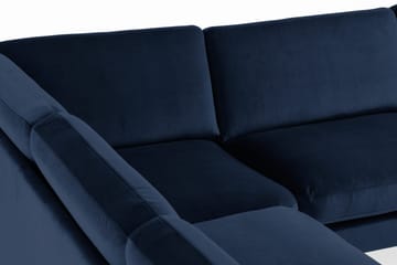 Teodin Hörnsoffa Sammet - Blå - Möbler - Soffa - Hörnsoffa