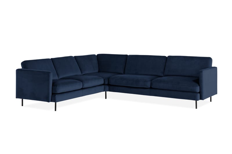 Teodin Hörnsoffa Sammet - Blå - Möbler - Soffa - Hörnsoffa