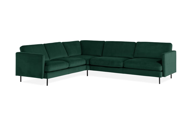 Teodin Hörnsoffa Sammet - Grön - Möbler - Soffa - Hörnsoffa