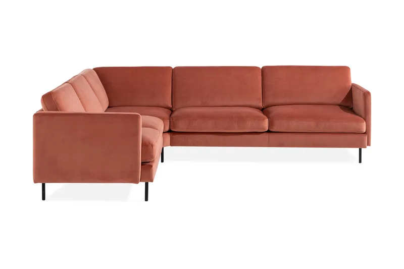 Teodin Hörnsoffa Sammet - Rosa - Möbler - Soffa - Hörnsoffa